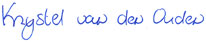 Handtekening van Mr. K. (Krystel) van den Ouden
